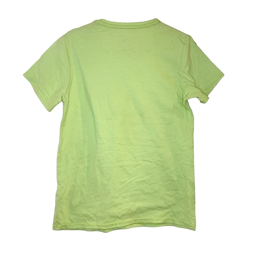 The North Face Girls Lime Green Tropical Pineapple Hawaiian T-Shirt Crew M 10-12